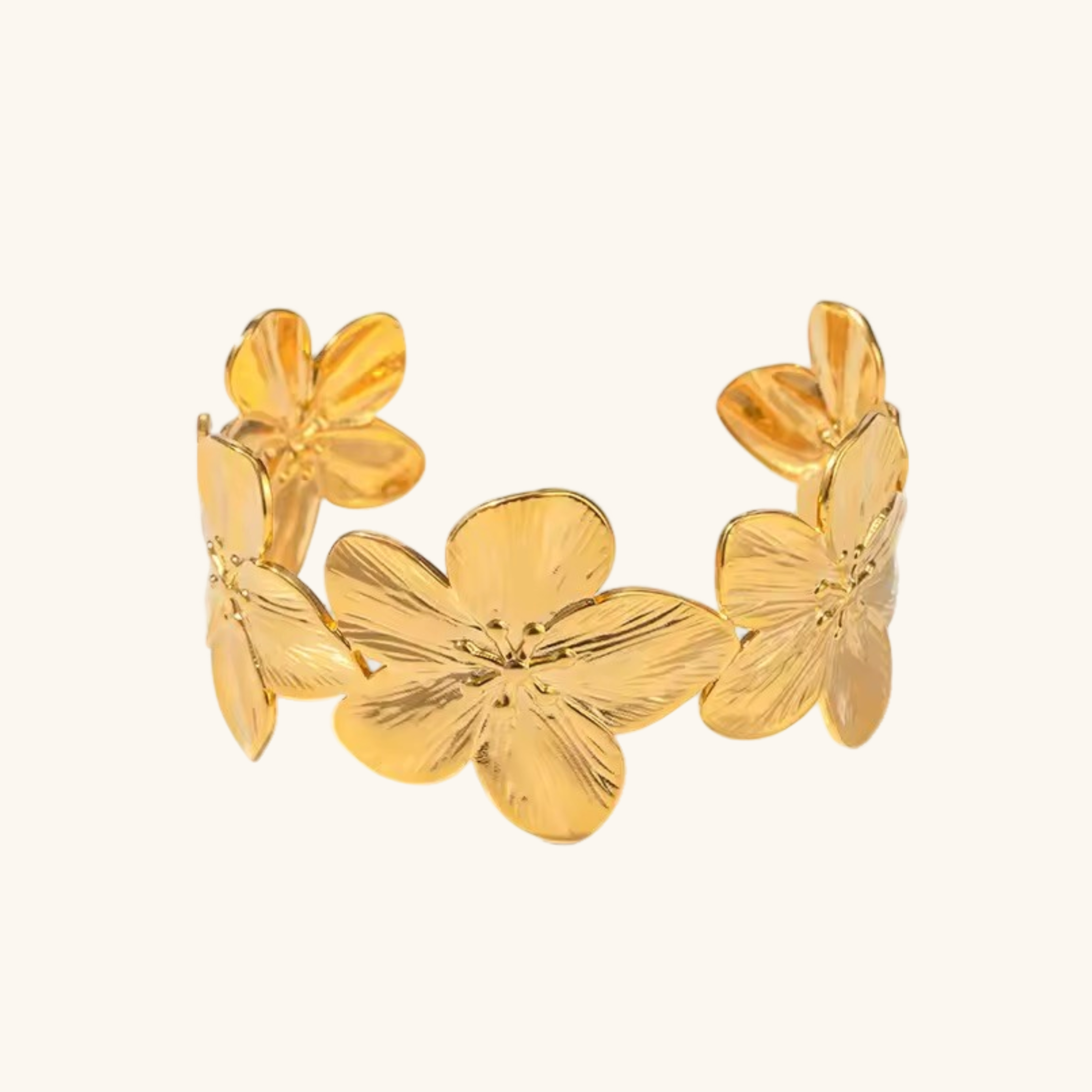 Ophelie Gold Floral Bangle