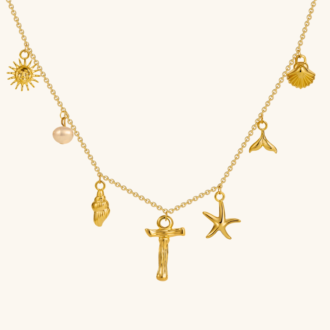 Avaria Ocean Initial Necklace