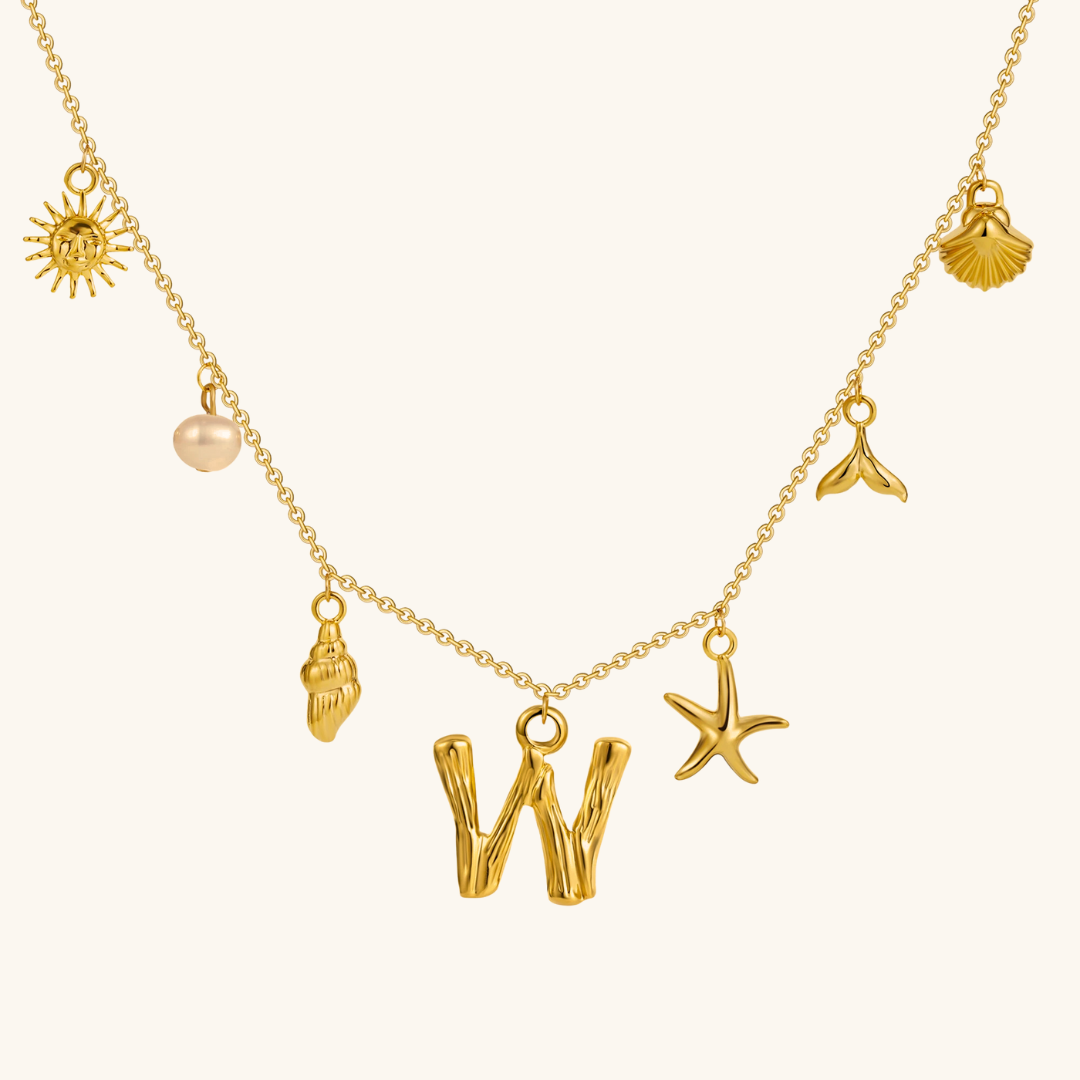 Avaria Ocean Initial Necklace