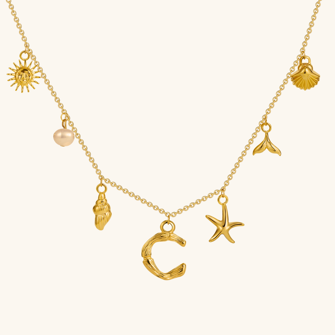 Avaria Ocean Initial Necklace