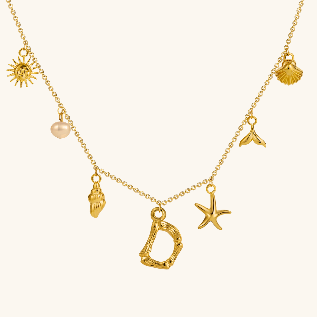 Avaria Ocean Initial Necklace