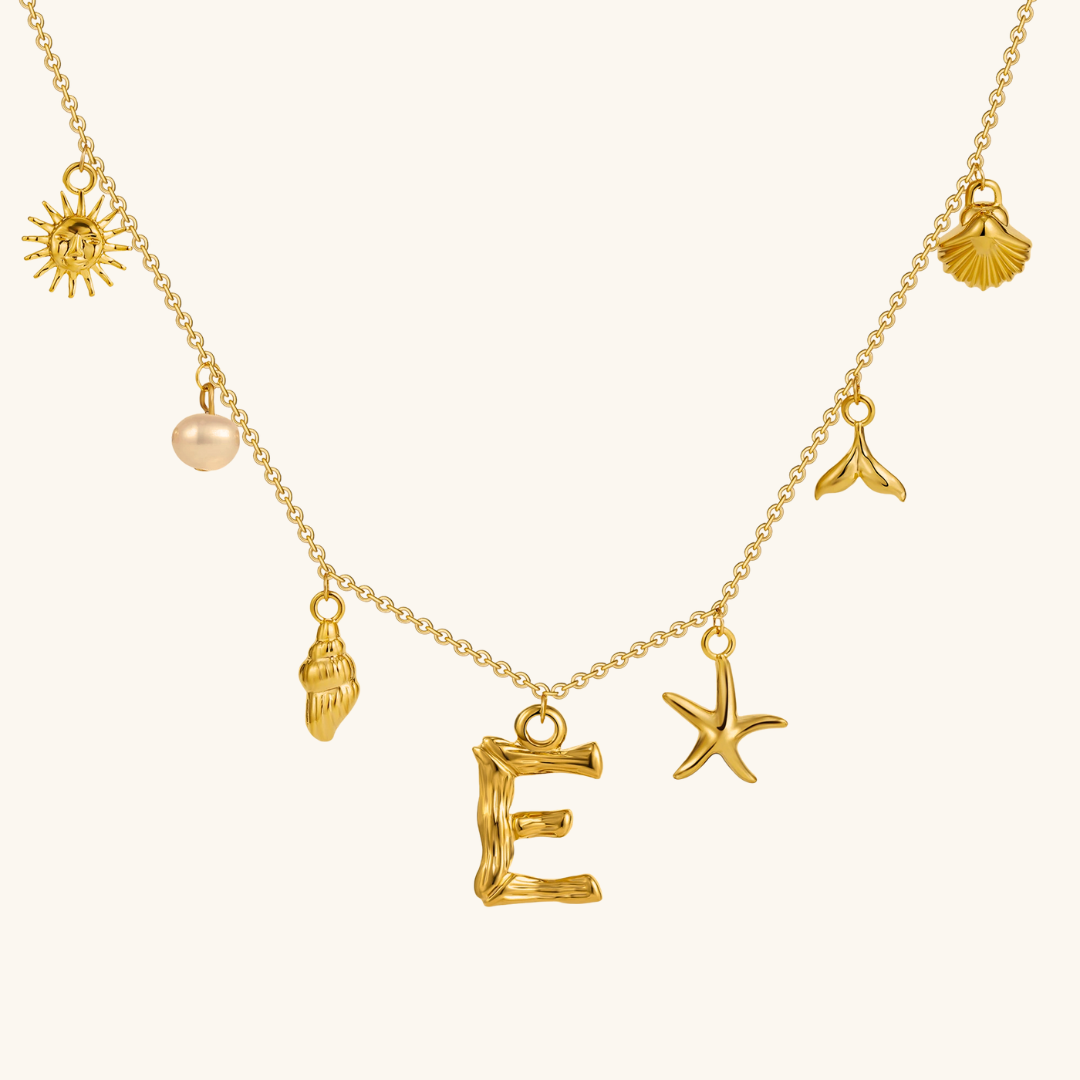 Avaria Ocean Initial Necklace