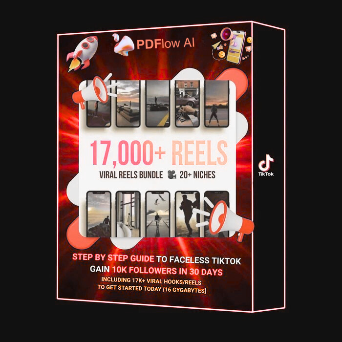 17k+ Viral Faceless Video Reels + Step by Step Guide to Grow Faceless On TikTok