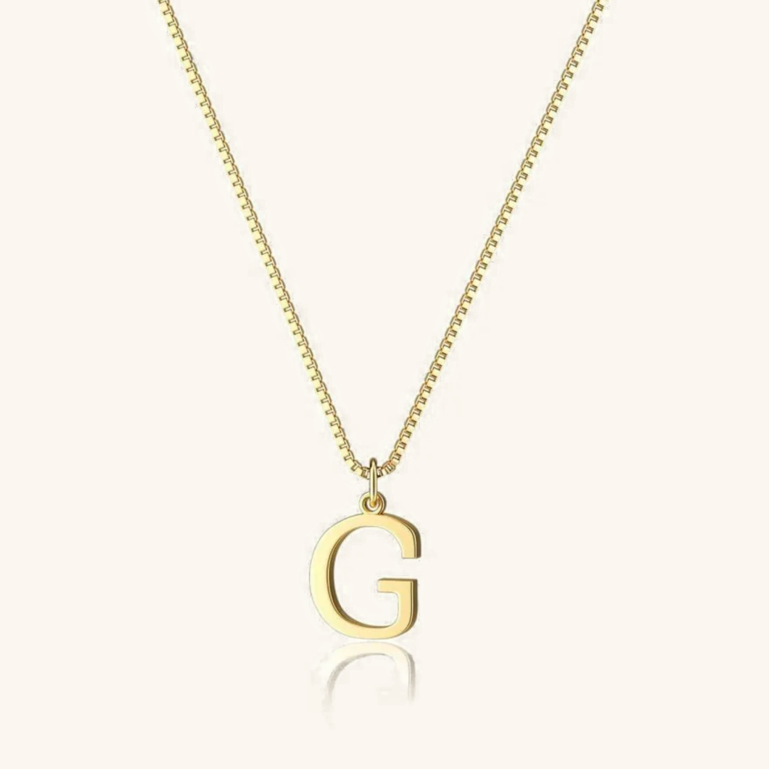 Therese Letter Initial Gold Necklace