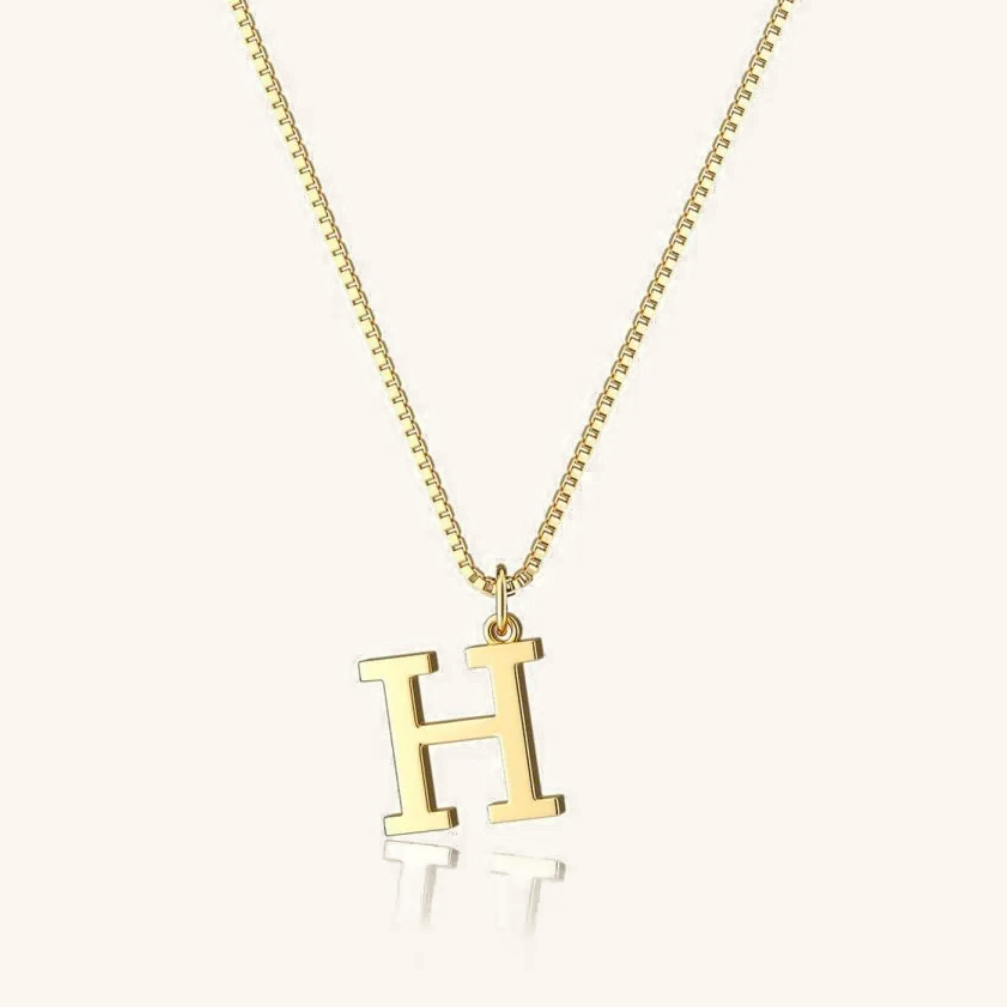 Therese Letter Initial Gold Necklace
