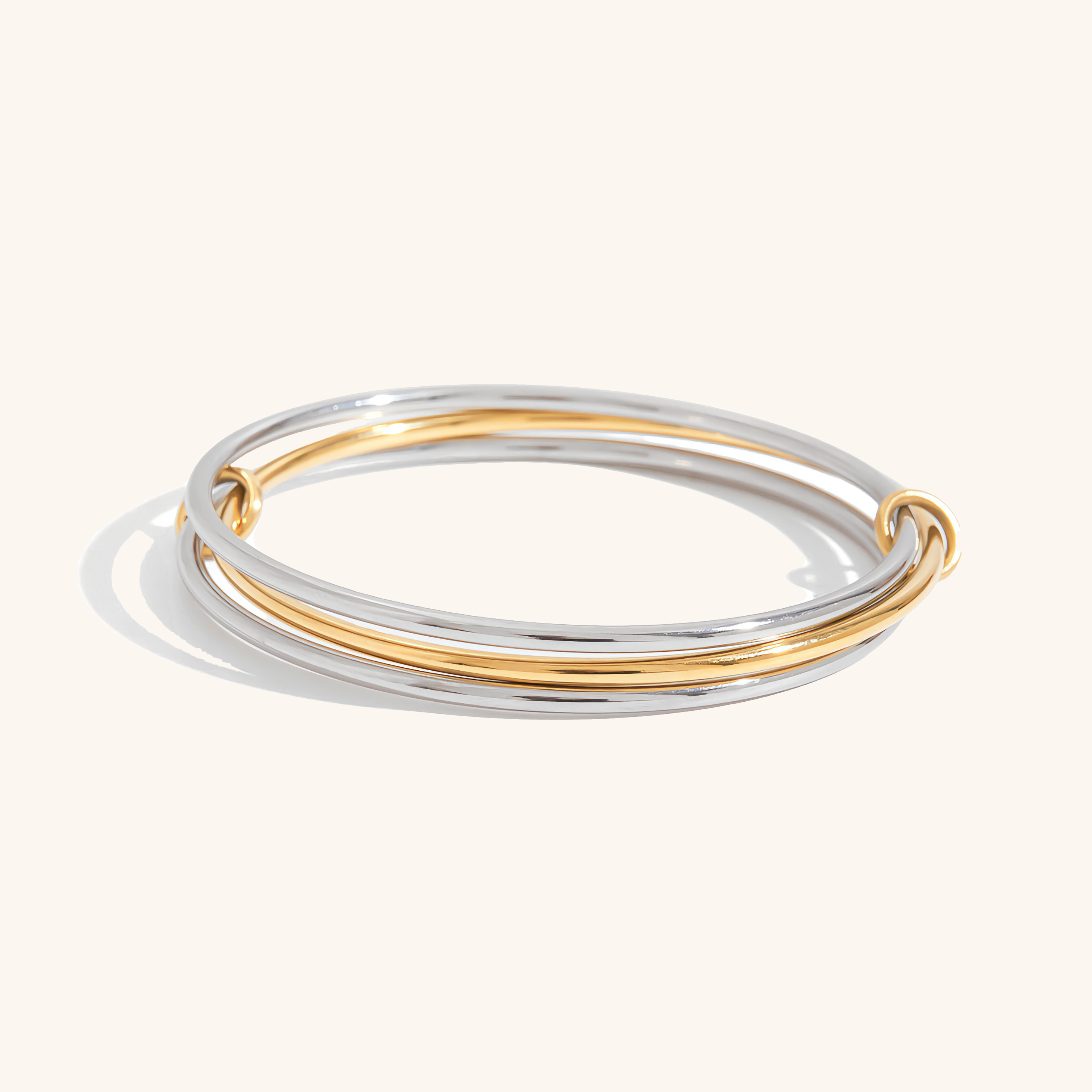 Romina Two Tone Stacked Bracelet