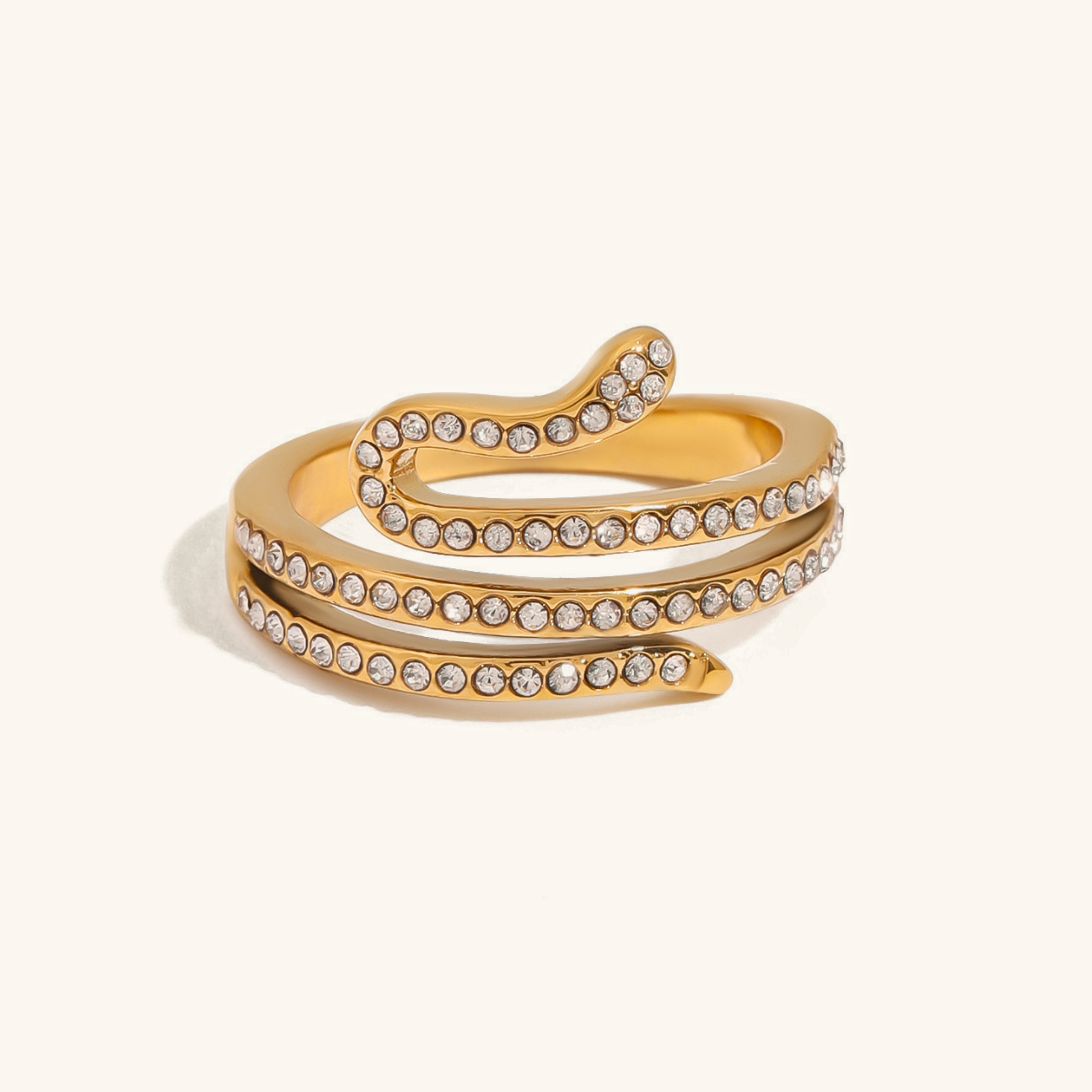 Serpentina Layered Diamond Ring