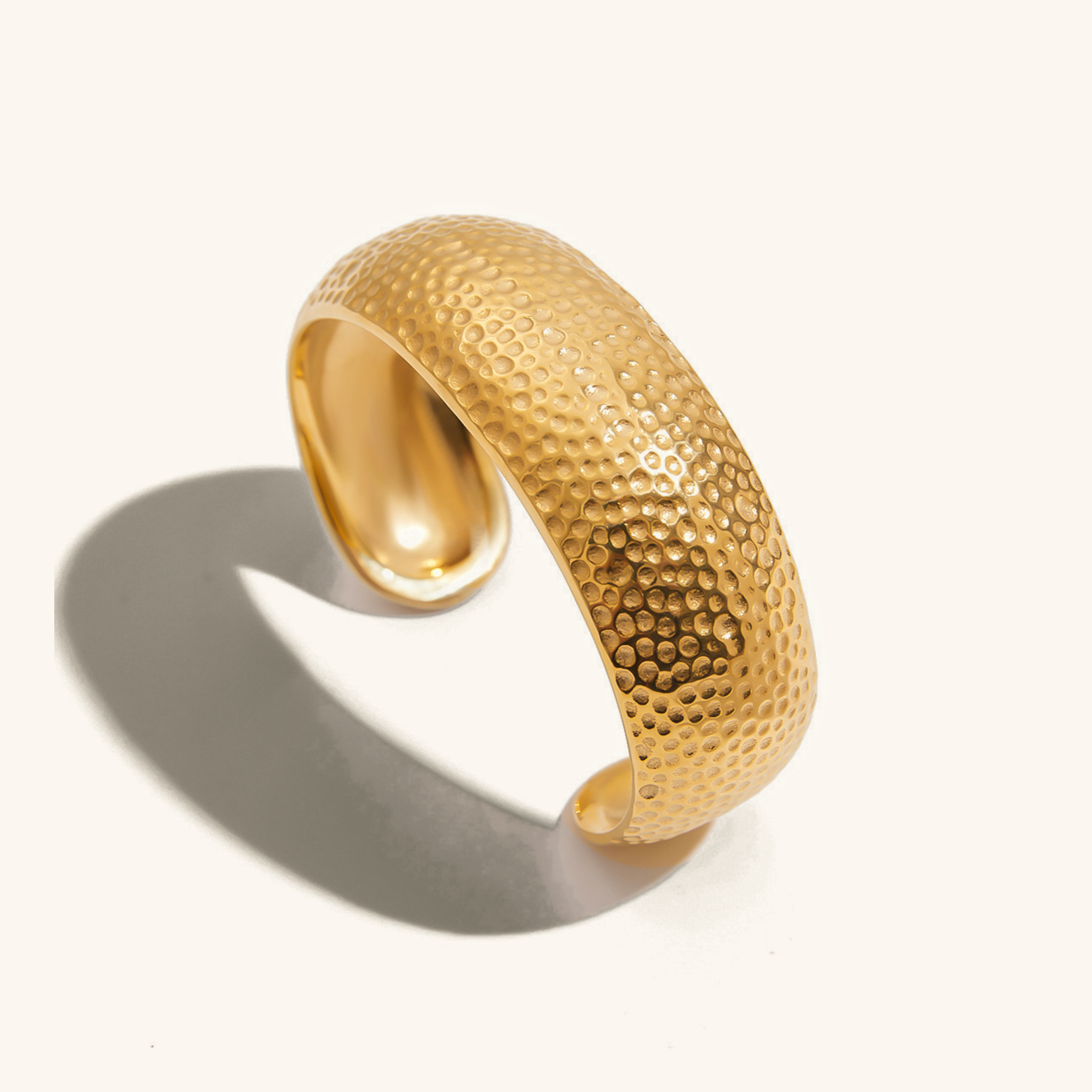 Cheyenne Textured Gold Band