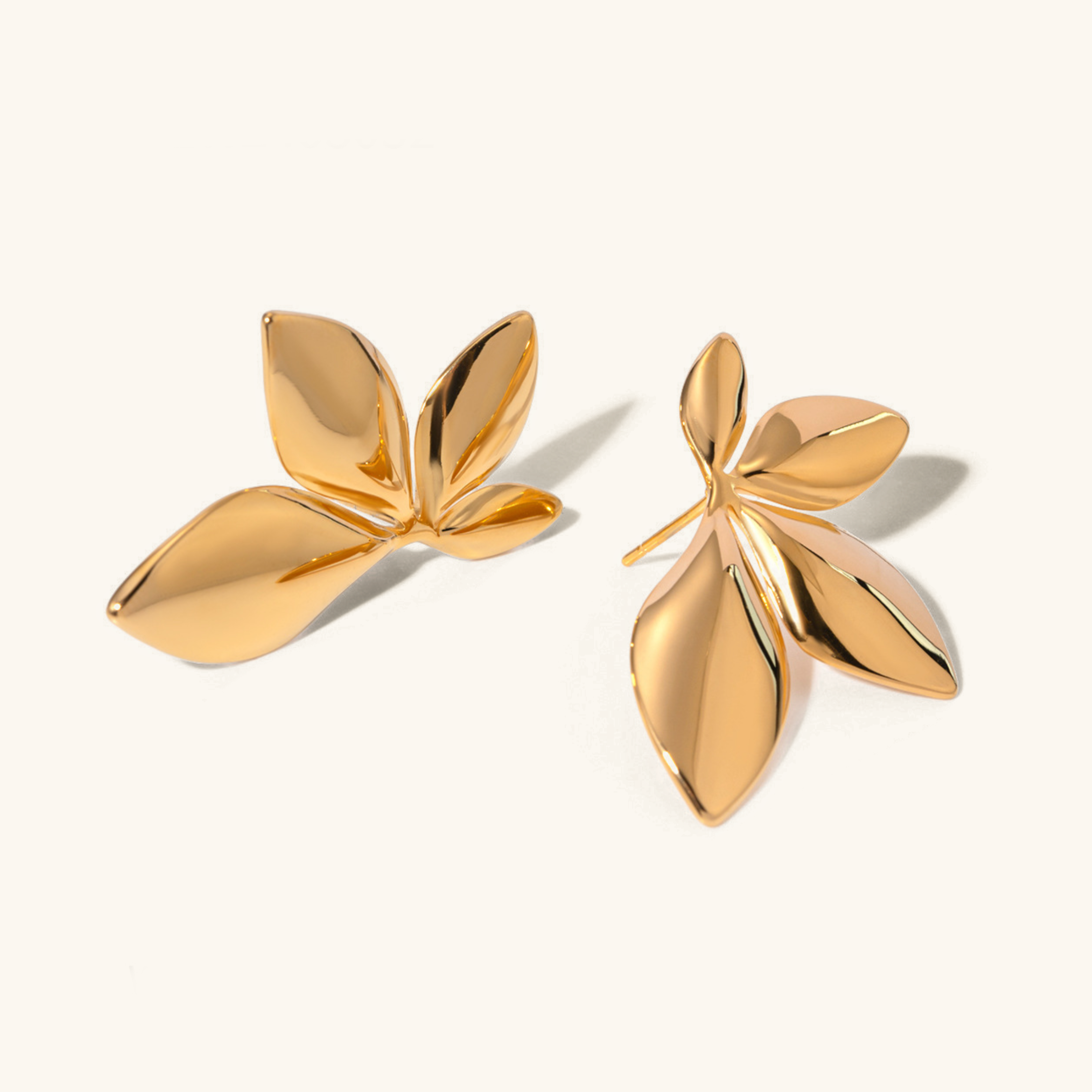 Velle Gold Petal Earrings