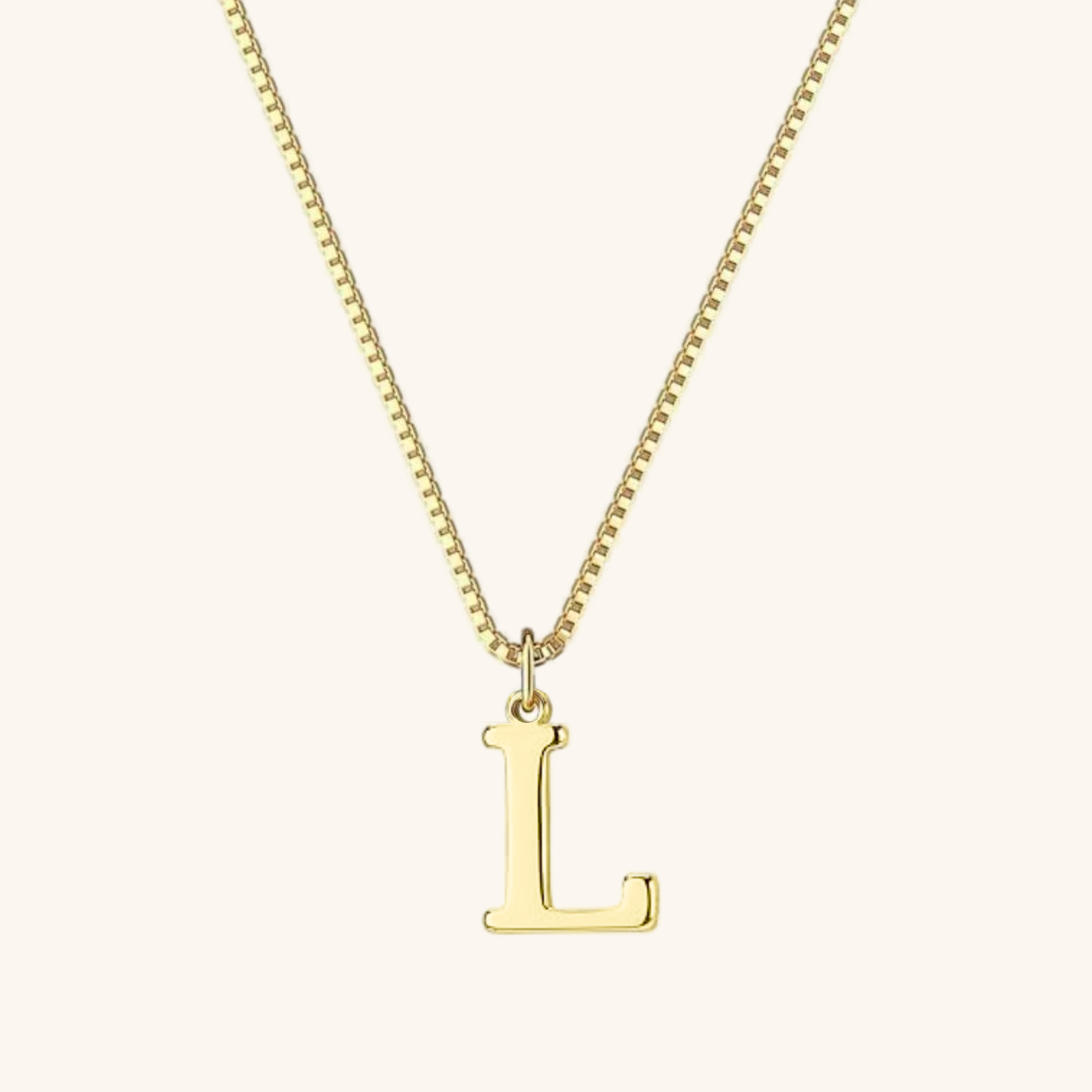 Therese Letter Initial Gold Necklace