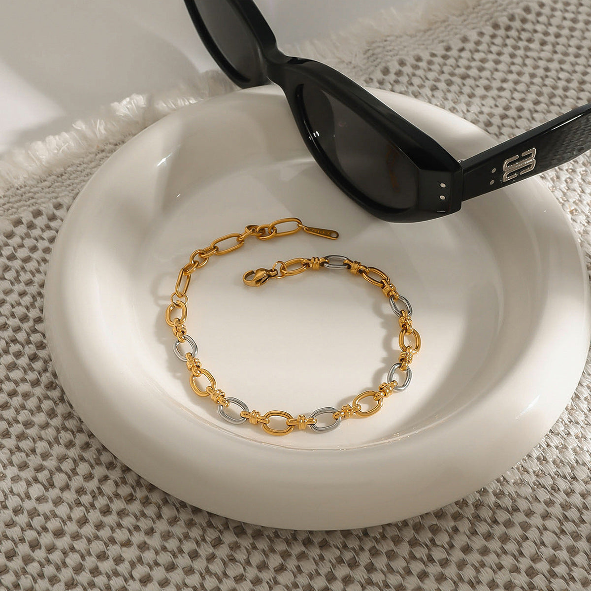 Addison Two Tone Gold Bracelet