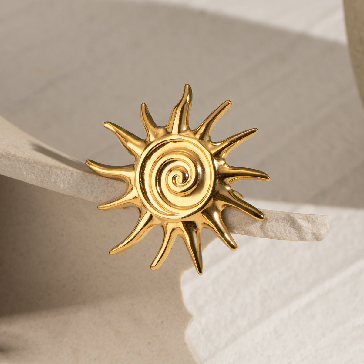Solstice Golden Sun Ring