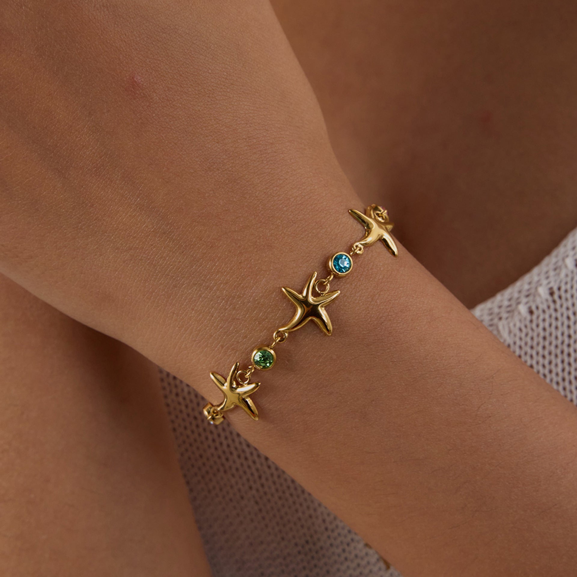 Kristine Golden Starfish Bracelet