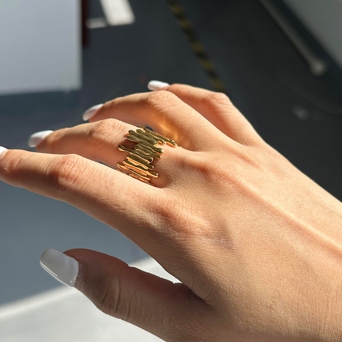 Zoella Abstract Gold Ring