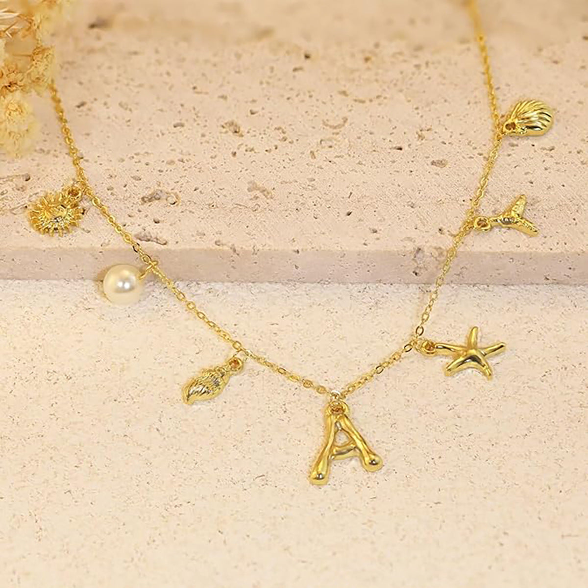 Avaria Ocean Initial Necklace
