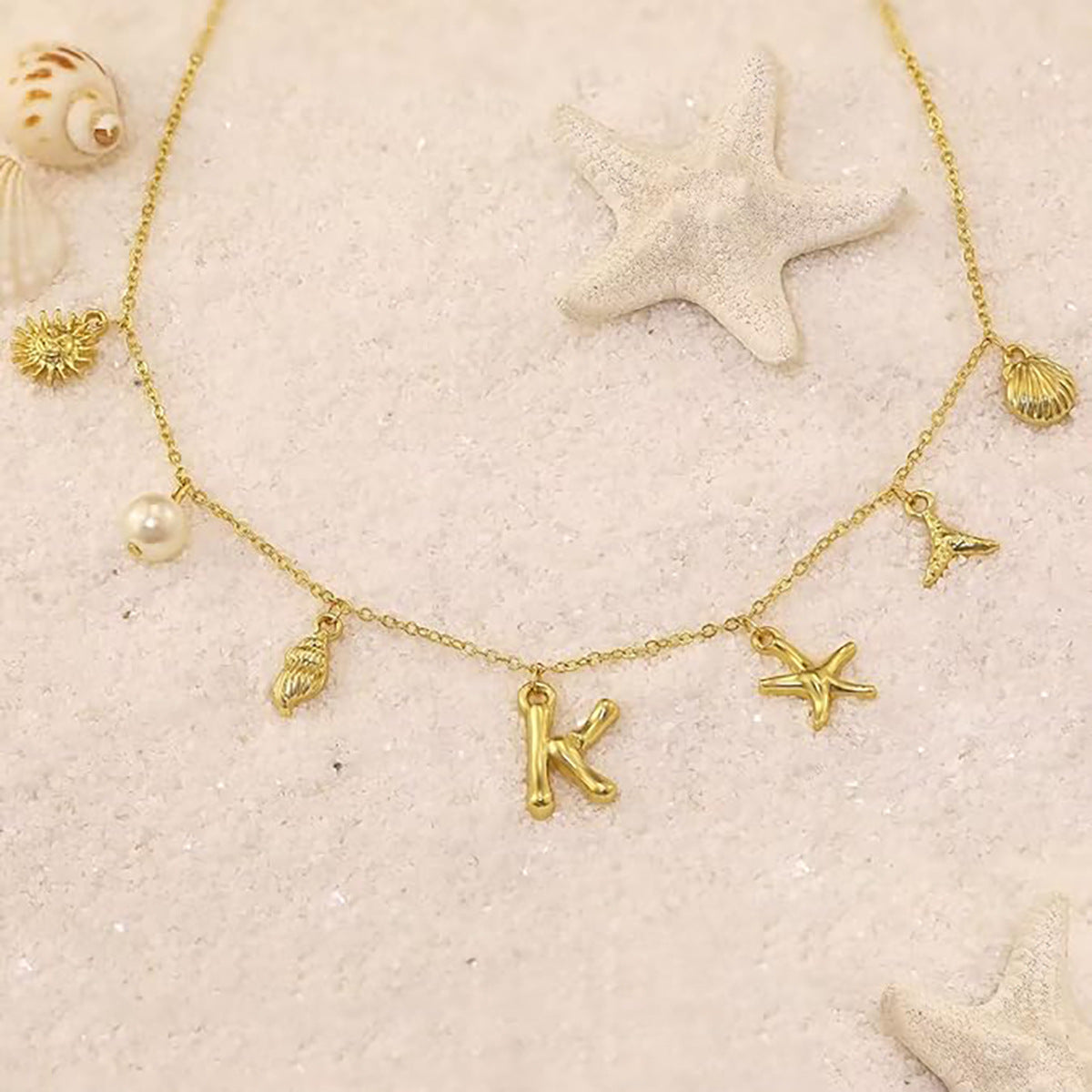 Avaria Ocean Initial Necklace