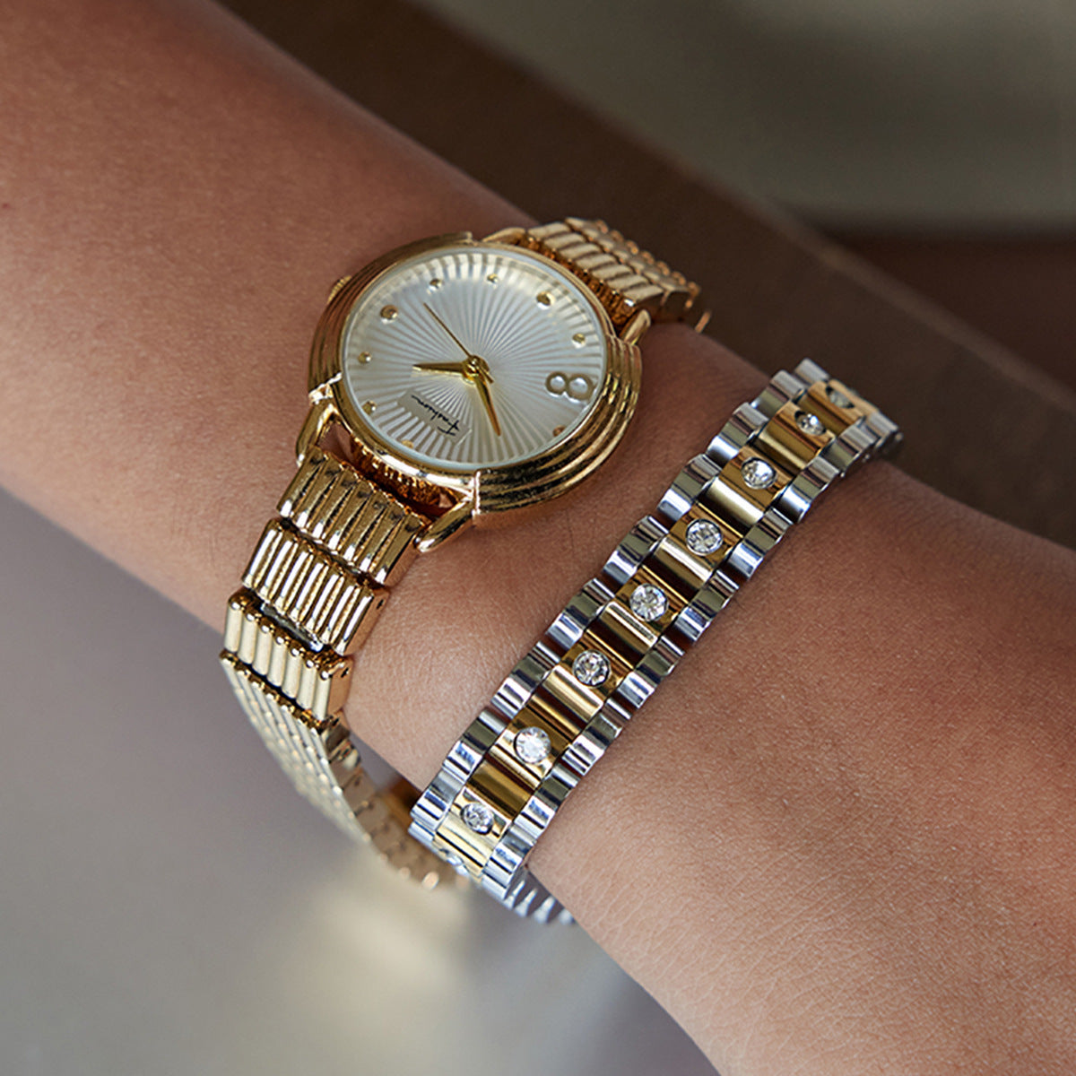 Gold Watchband Bracelet