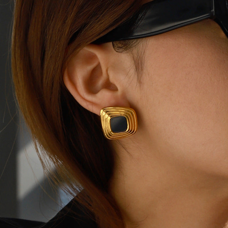 Sylvie Geometric Gold Earrings