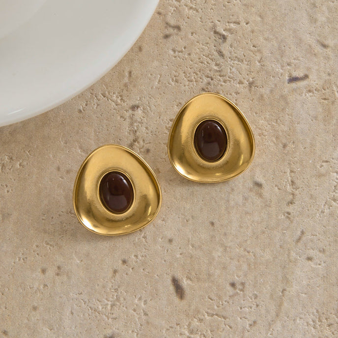 Orissa Gold Enamel Earrings