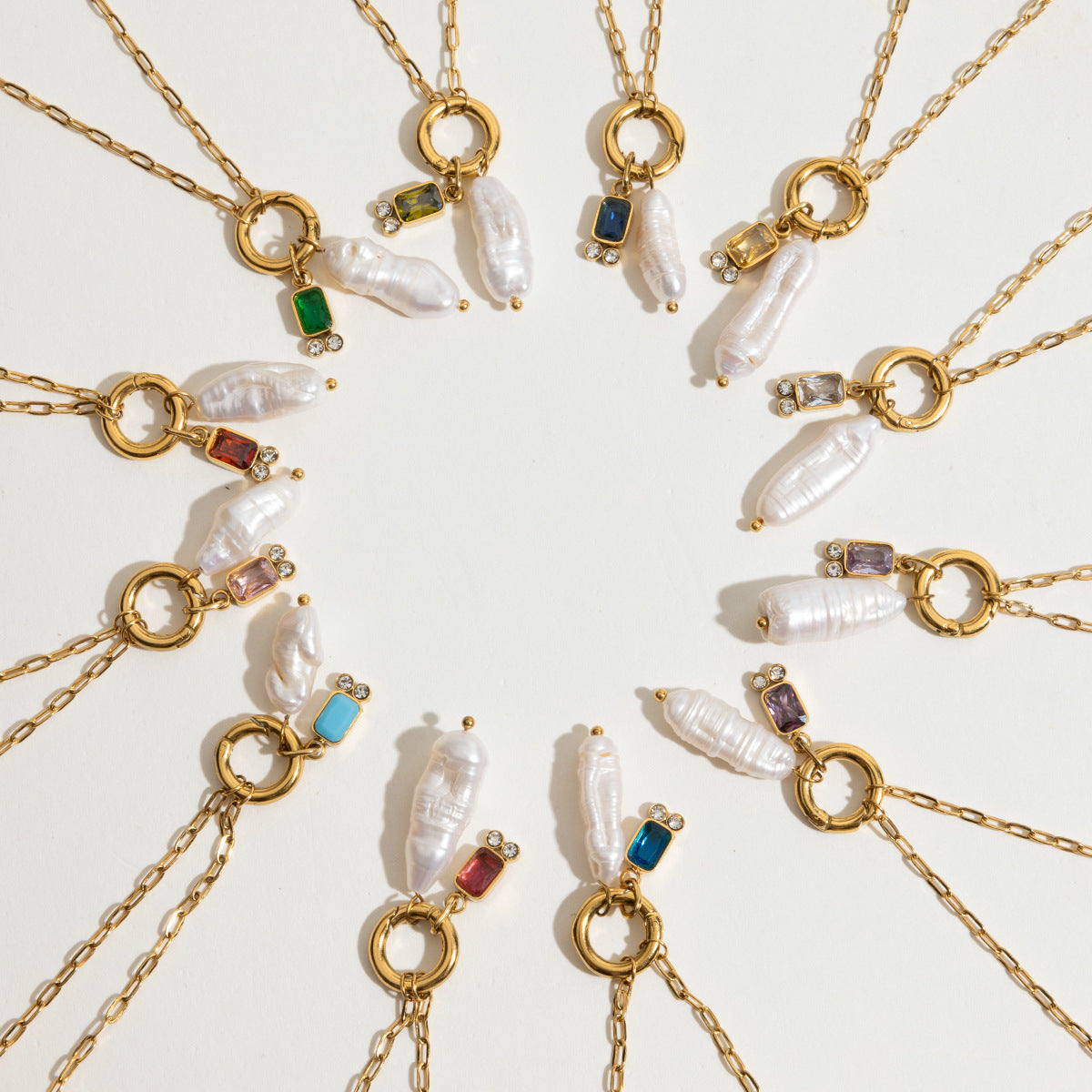 Caitlin Birthstone Pearl Necklace