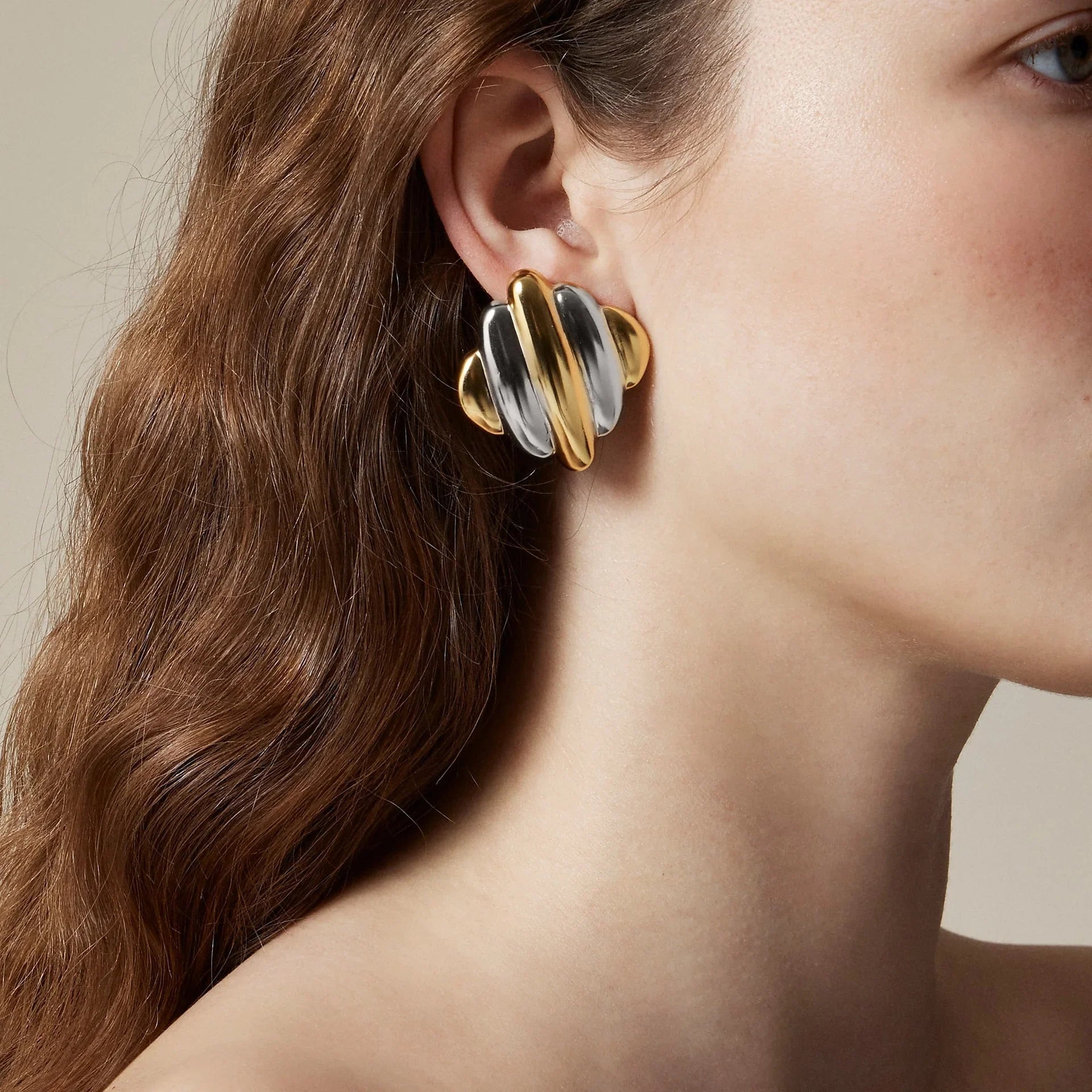 Maxine Rippled Gold Earrings