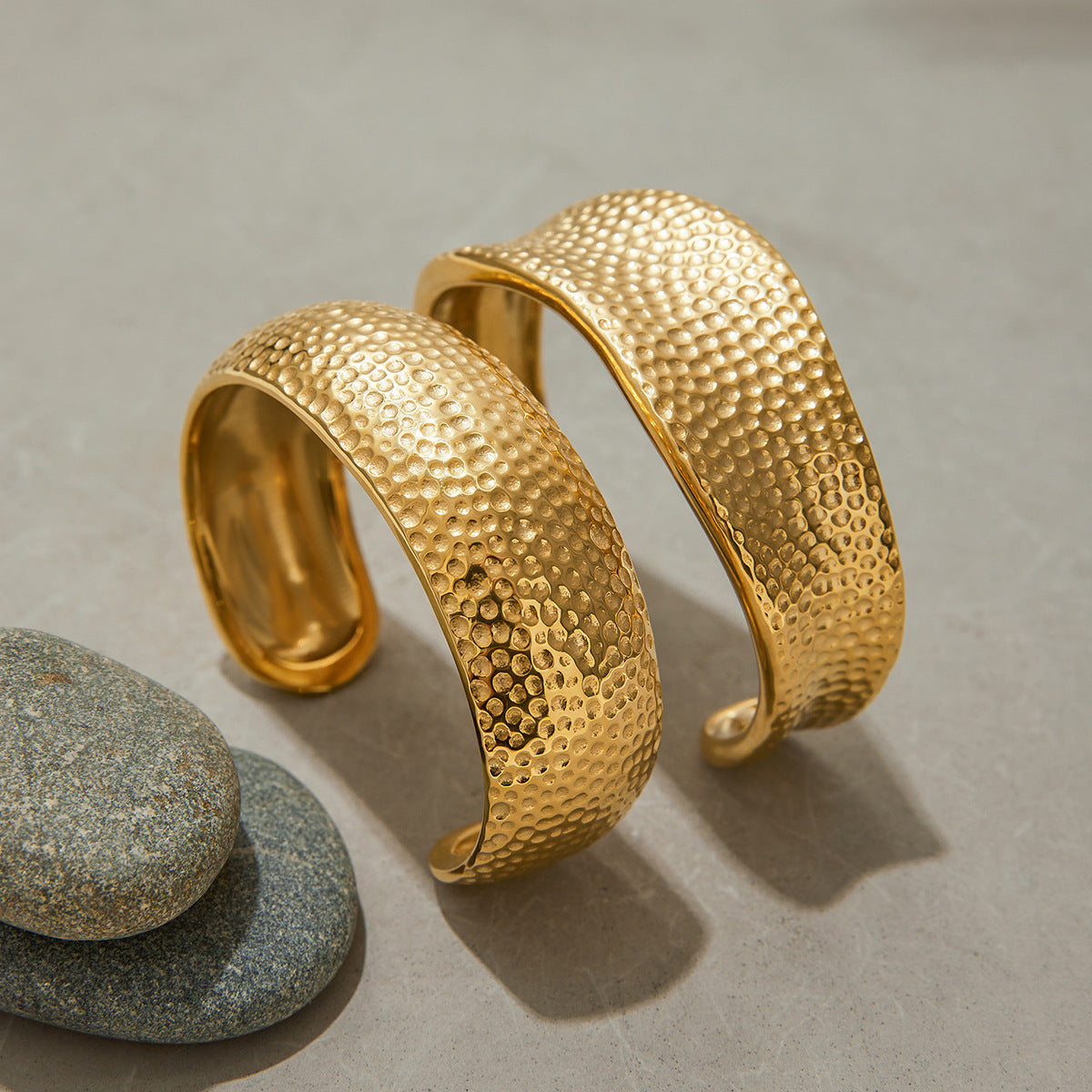 Cheyenne Textured Gold Band