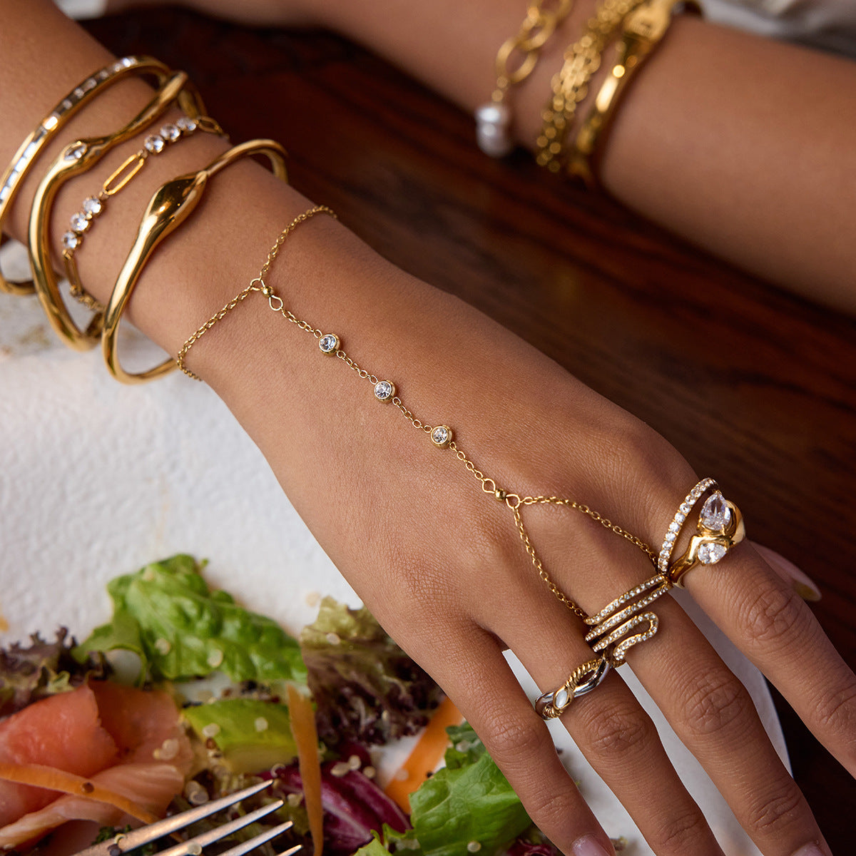 Serpentina Layered Diamond Ring