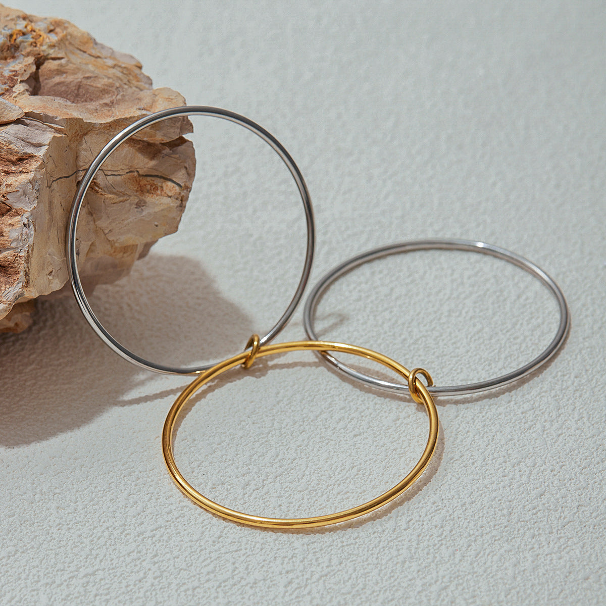 Romina Two Tone Stacked Bracelet