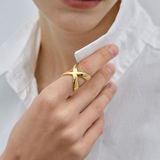 Carolyn Gold Cross Ring