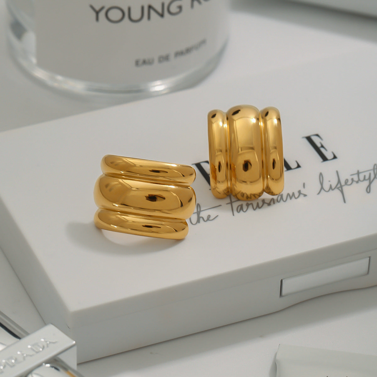 Angela Gold Arch Earrings