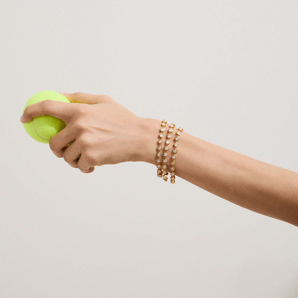 Romani Heart Shaped Tennis Bracelet