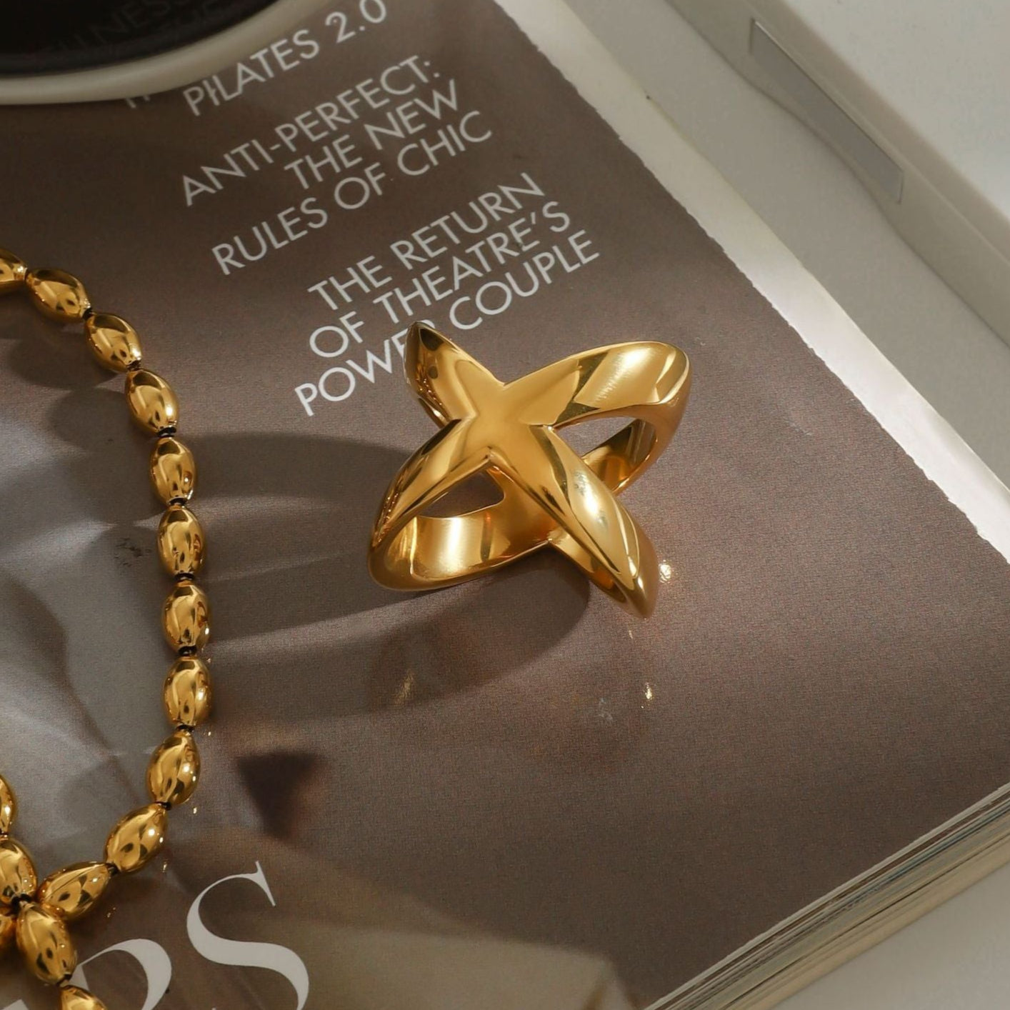 Carolyn Gold Cross Ring
