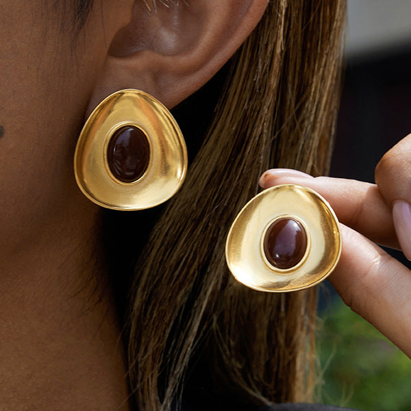 Orissa Gold Enamel Earrings