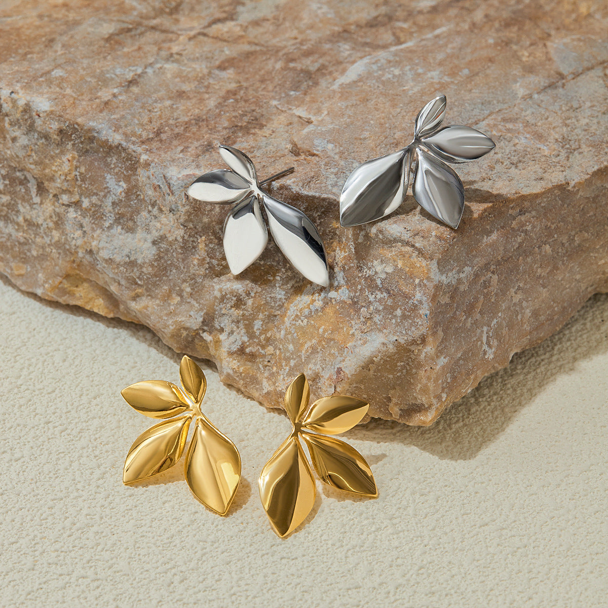 Velle Gold Petal Earrings