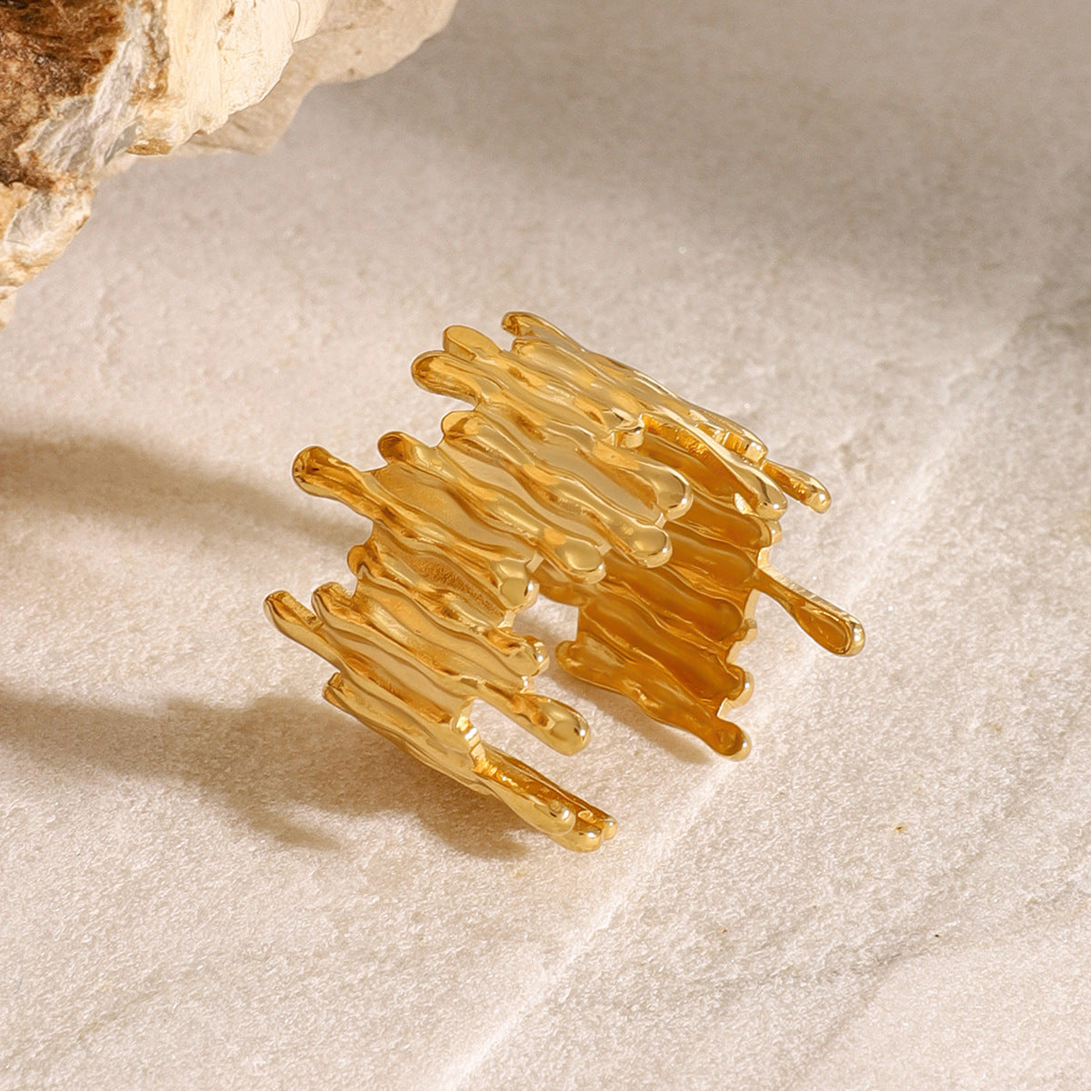 Zoella Abstract Gold Ring