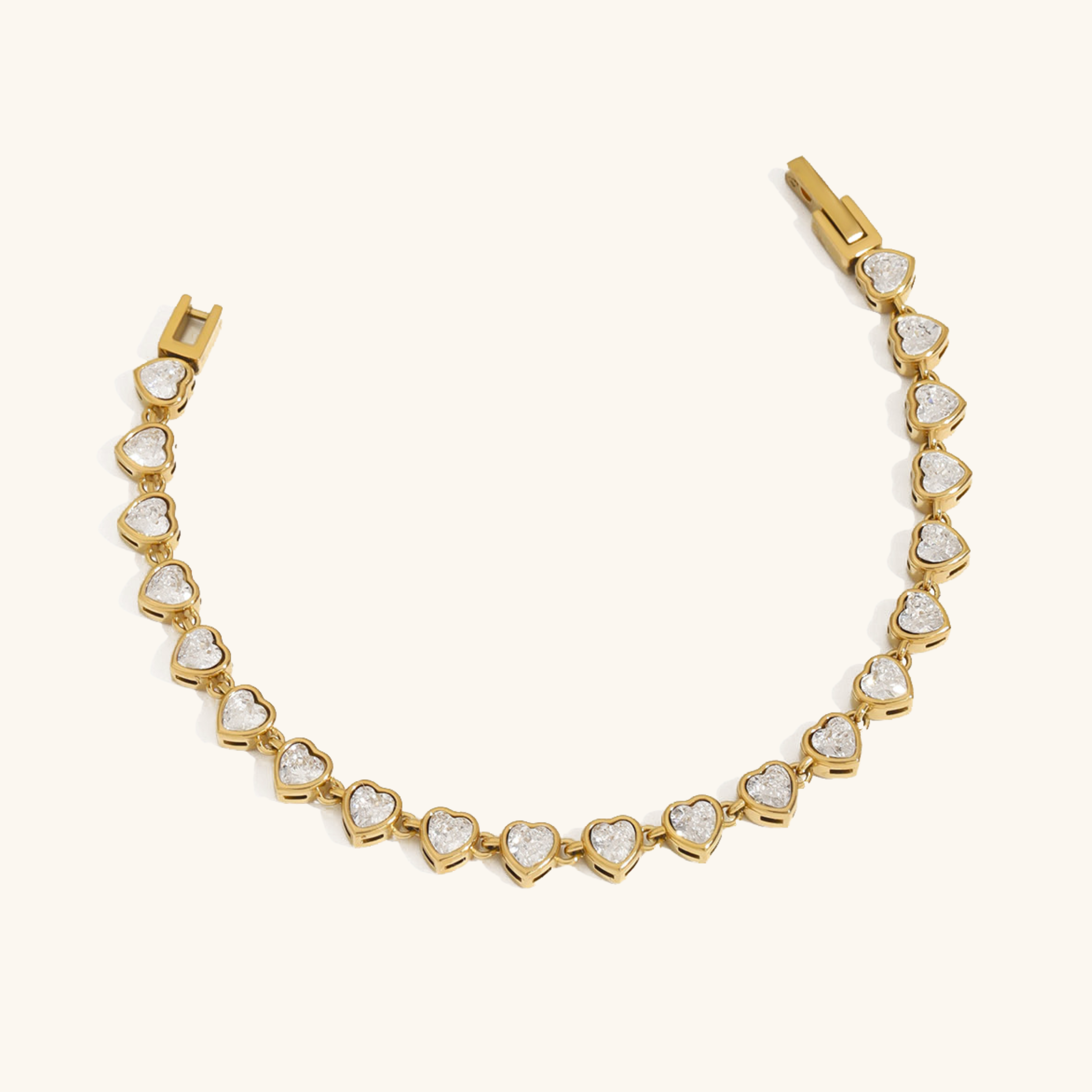Romani Heart Shaped Tennis Bracelet