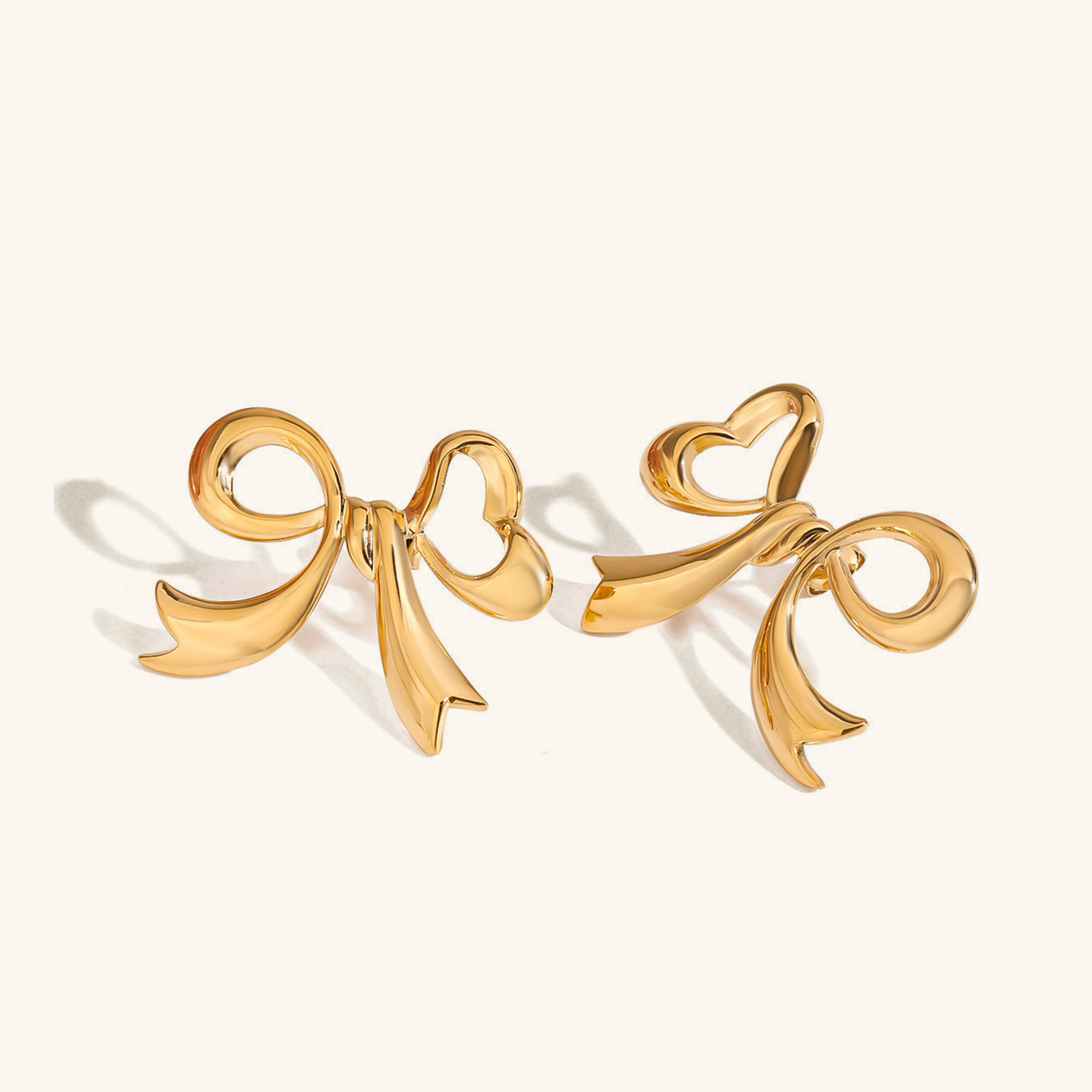 Carissa Gold Bowtie Earrings