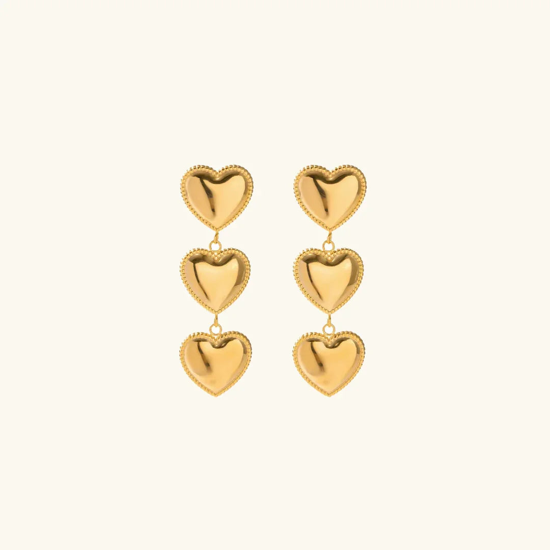 Aimee Gold Heart Earrings