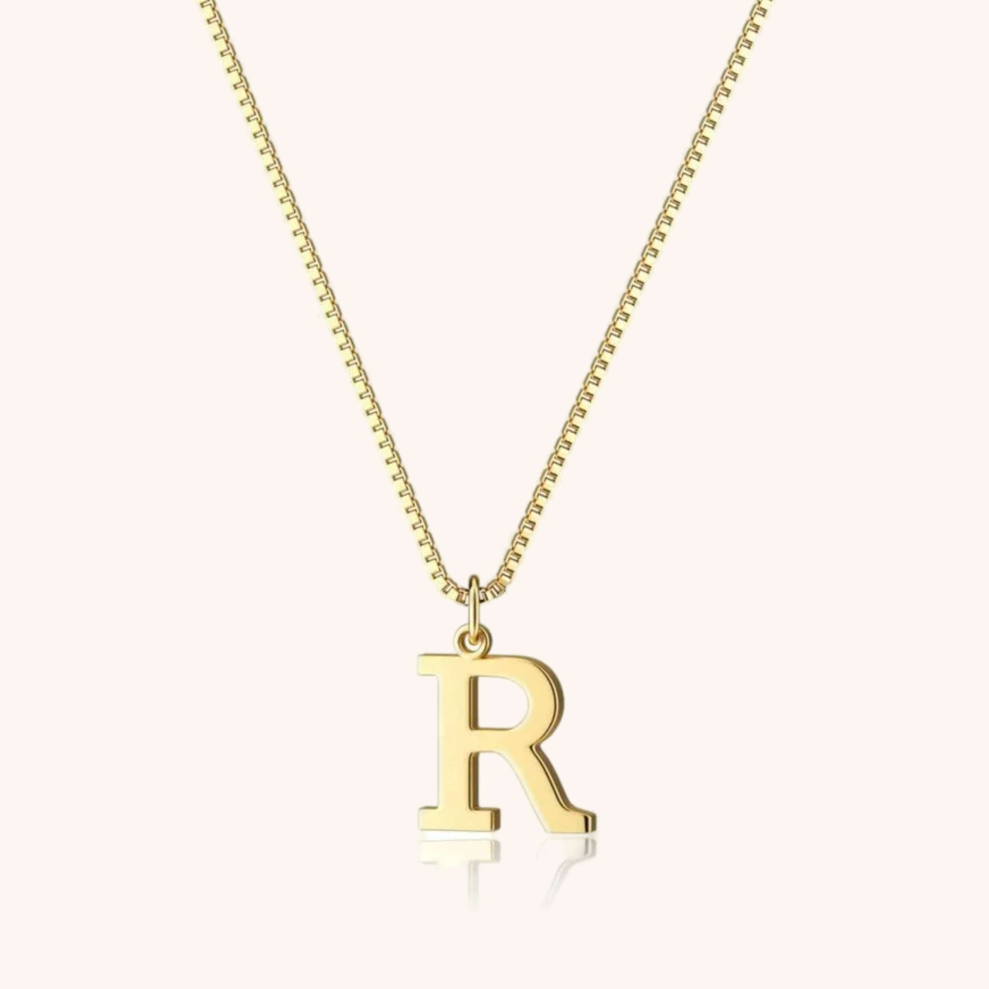 Therese Letter Initial Gold Necklace