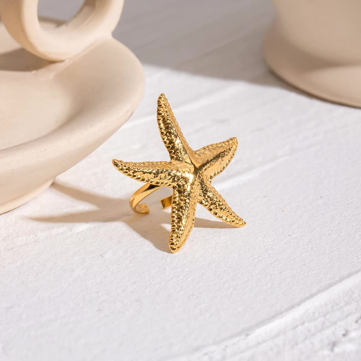 Seabreeze Gold Starfish Ring