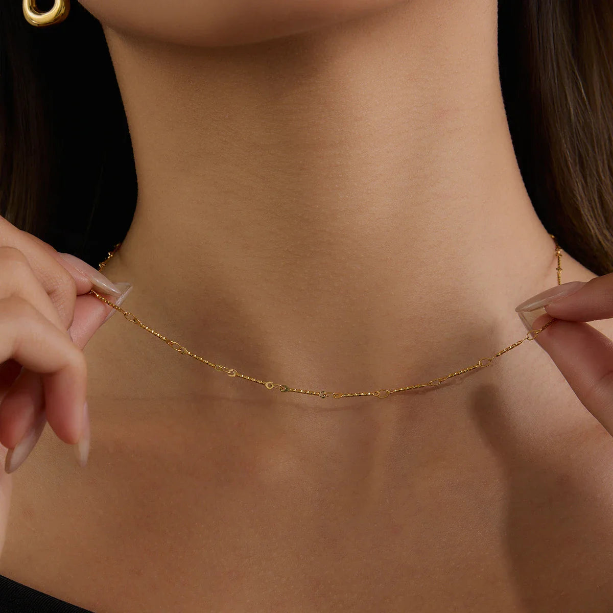 Amy Linked Chain Gold Necklace