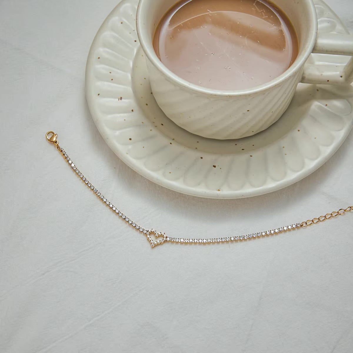 Patrice Diamond Heart Bracelet