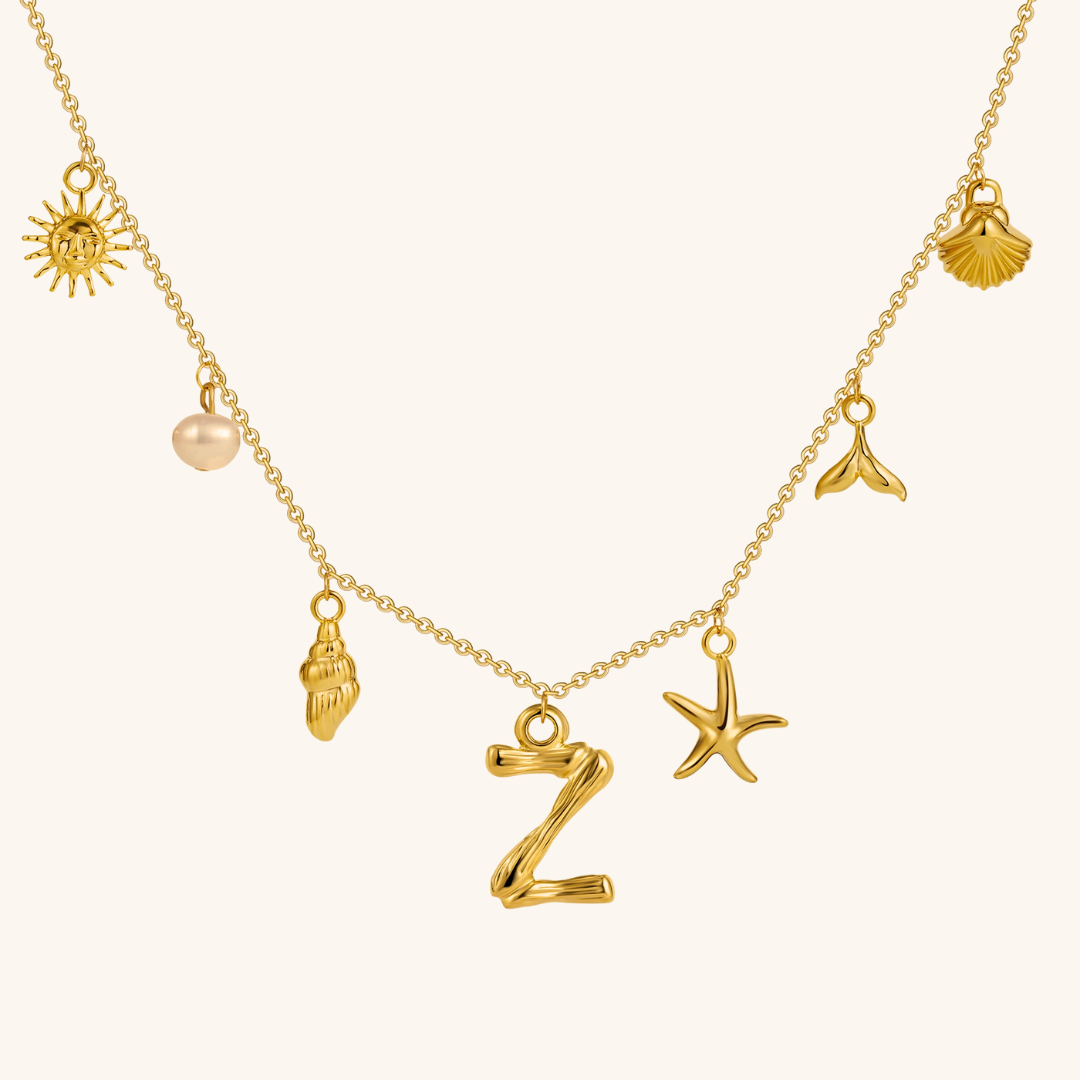 Avaria Ocean Initial Necklace